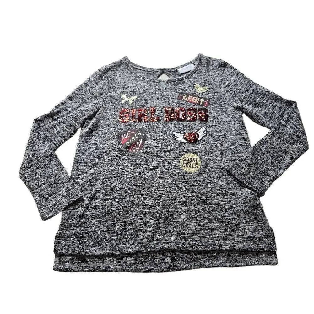 Children's Place longsleeve Girl Boss shirt M7/8